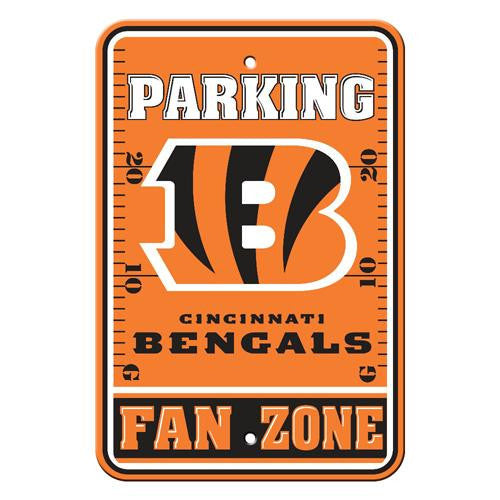 Cincinnati Bengals NFL Plastic Parking Sign (Fan Zone) (12 x 18)