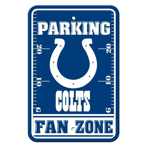 Indianapolis Colts NFL Plastic Parking Sign (Fan Zone) (12 x 18)