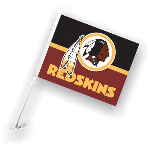 Washington Redskins NFL Car Flag with Wall Brackett