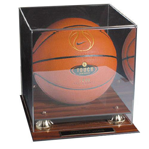 Mahogany Finish Basketball Display Case