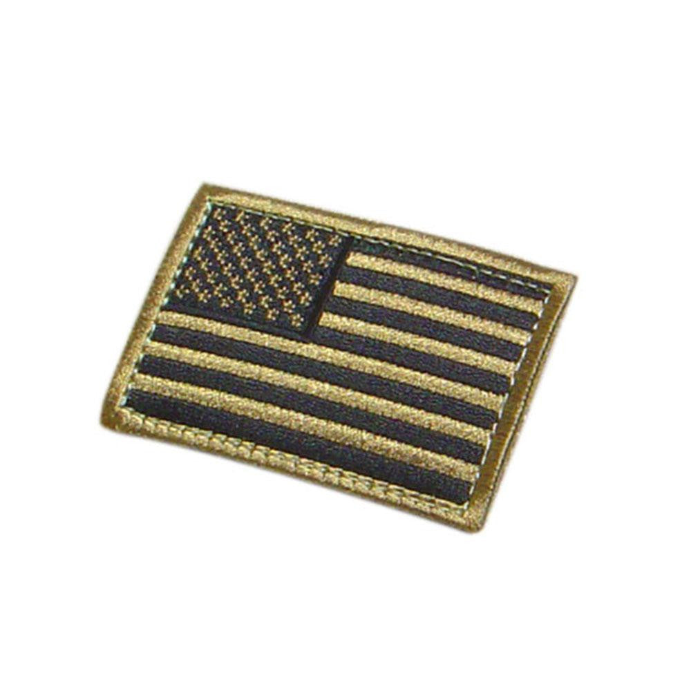 PVC US Flag Patch Color- Tan (6 Pack)