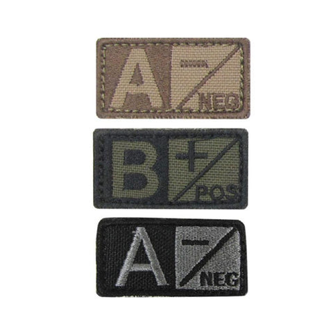 A Blood Type Patch Negative (6 Pack) Color- Foliage-Black