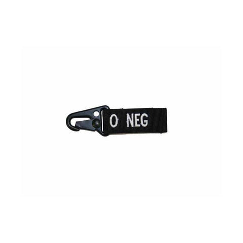 Blood Type Key Chain (O Negative) Color- Black