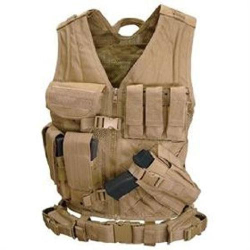 Cross Draw Tactical Vest - Color: Tan