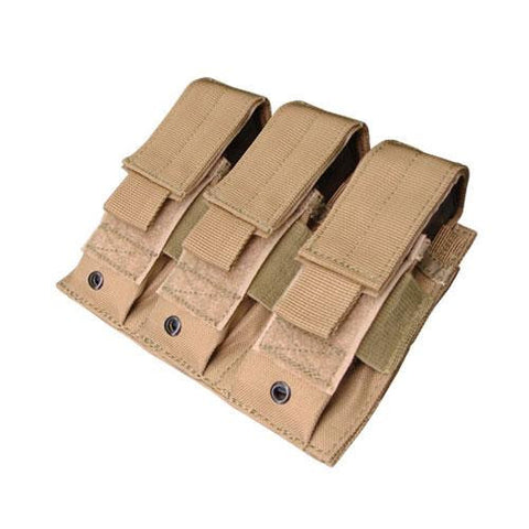 Triple Pistol Magzine Pouch - Color: Tan