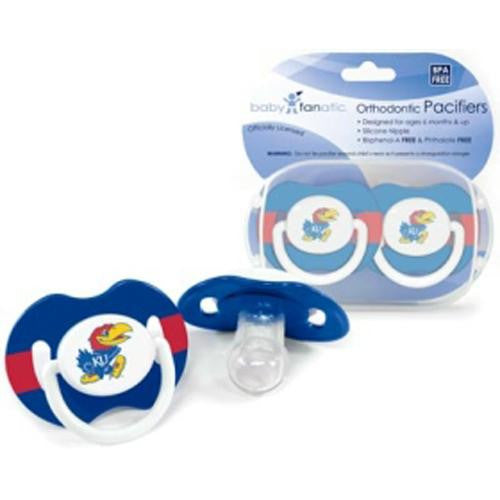 Kansas Jayhawks NCAA Baby Pacifiers (2 Pack)