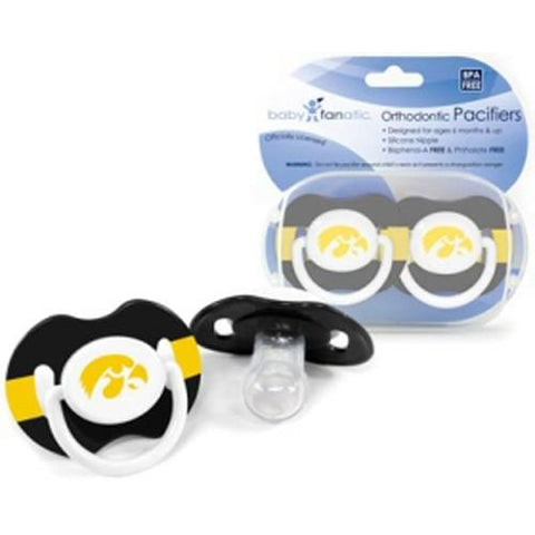 Iowa Hawkeyes NCAA Baby Pacifiers (2 Pack)