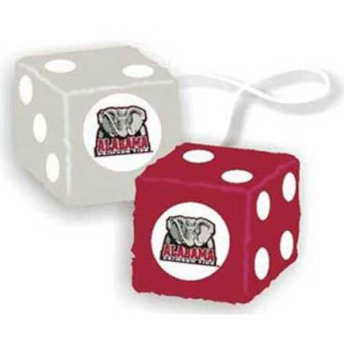 Alabama Crimson Tide NCAA 3 Car Fuzzy Dice