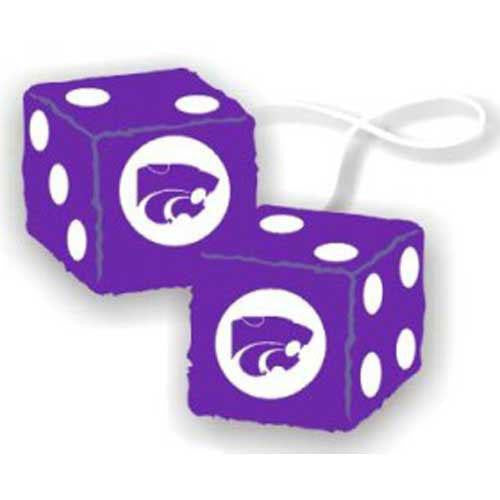 Kansas State Wildcats NCAA 3 Car Fuzzy Dice