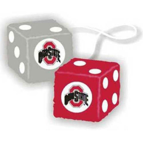 Ohio State Buckeyes NCAA 3 Car Fuzzy Dice