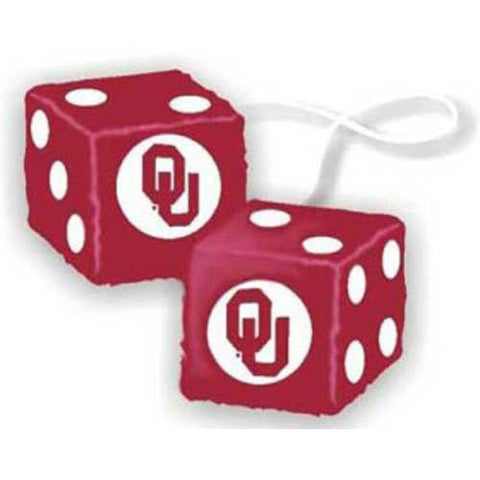 Oklahoma Sooners NCAA 3 Car Fuzzy Dice