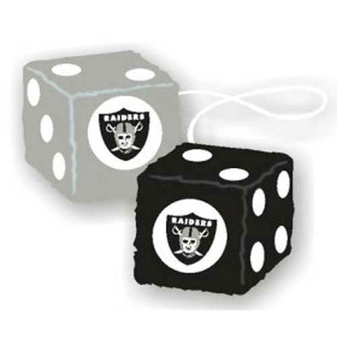 Oakland Raiders NFL 3 Car Fuzzy Dice