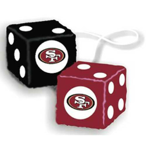 San Francisco 49ers NFL 3 Car Fuzzy Dice