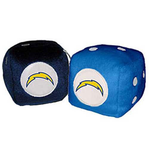 San Diego Chargers NFL 3 Car Fuzzy Dice