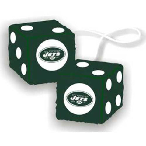 New York Jets NFL 3 Car Fuzzy Dice