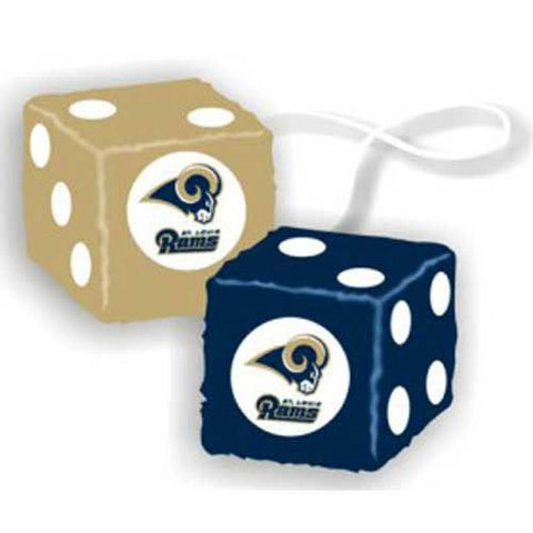 Los Angeles Rams NFL 3 Car Fuzzy Dice