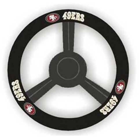 San Francisco 49ers NFL Leather Steering Wheel Cover