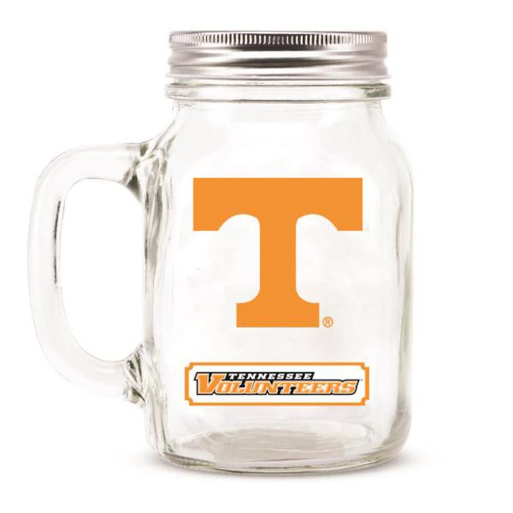 Tennessee Volunteers NCAA Mason Jar Glass With Lid