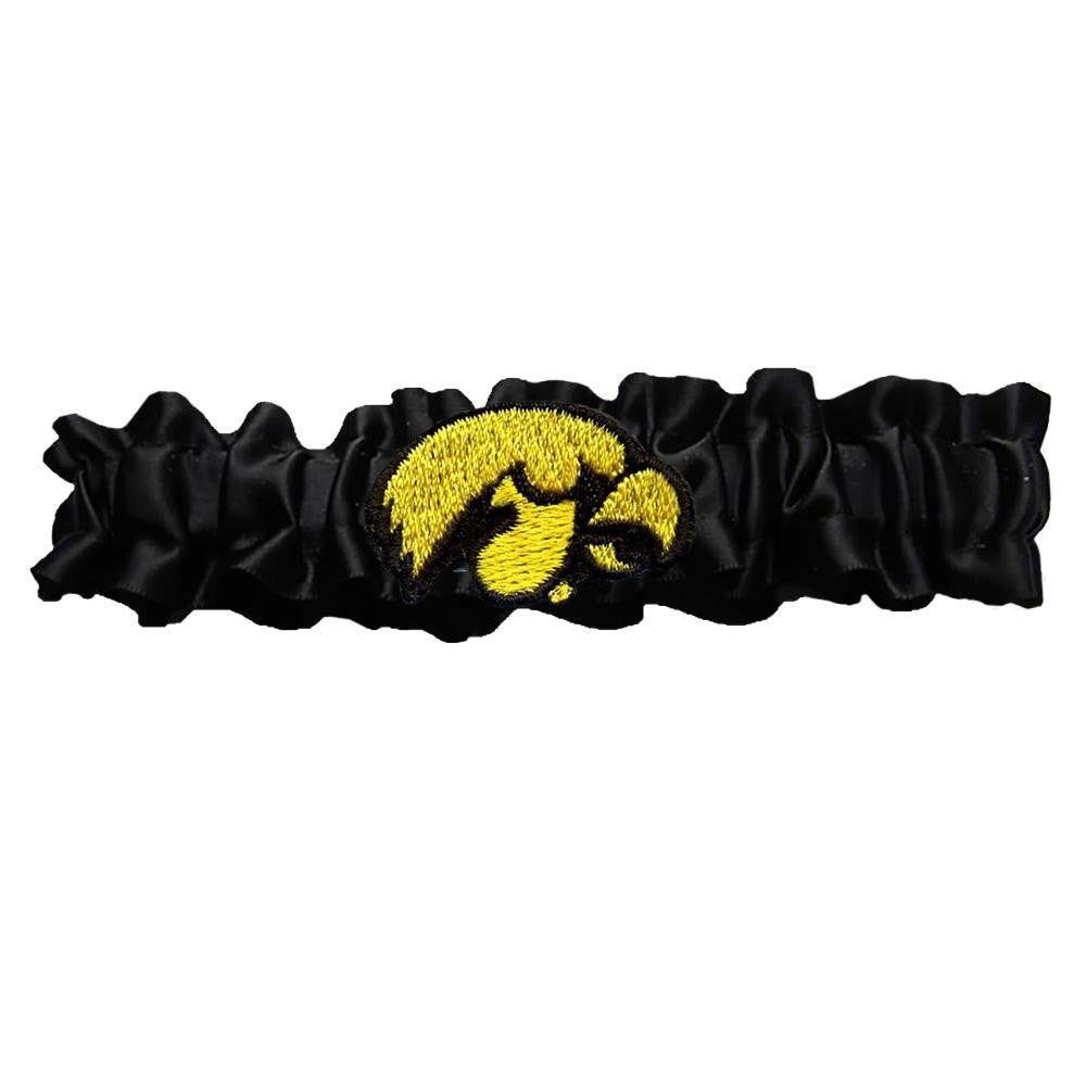 Iowa Hawkeyes NCAA Dainty Satin Garter (Black)