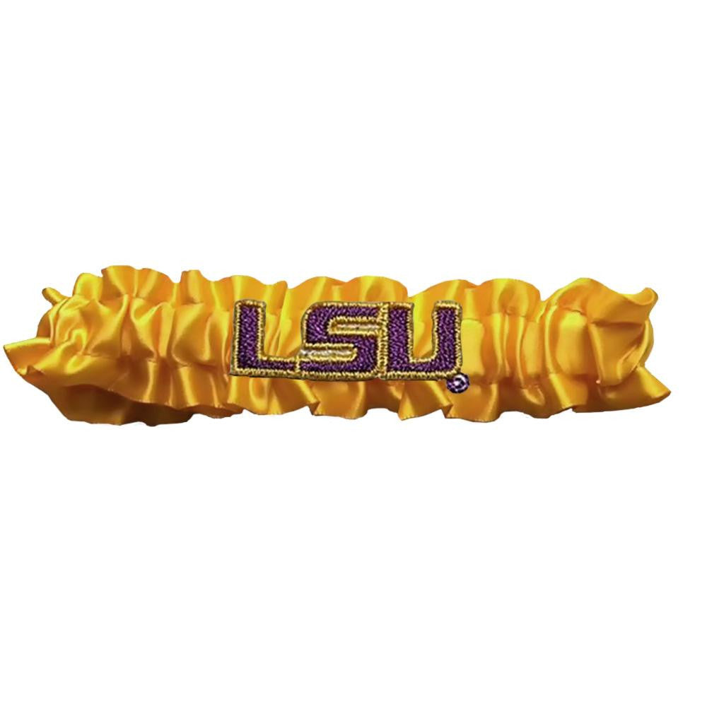 LSU Tigers NCAA Dainty Satin Garter (Yellow)