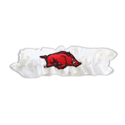 Arkansas Razorbacks NCAA Satin Garter (White)