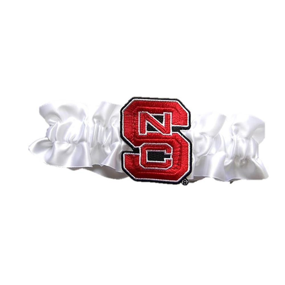 North Carolina State Wolfpack NCAA Satin Garter (White)