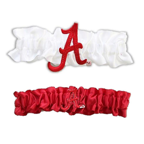 Alabama Crimson Tide NCAA Garter Set One to Keep One to Throw (White-Red)