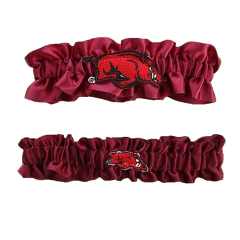 Arkansas Razorbacks NCAA Garter Set One to Keep One to Throw (Maroon-Maroon)