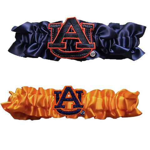 Auburn Tigers NCAA Garter Set One to Keep One to Throw (Navy Blue-Orange)