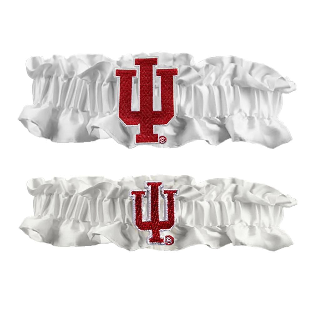 Indiana Hoosiers NCAA Garter Set One to Keep One to Throw (White-White)