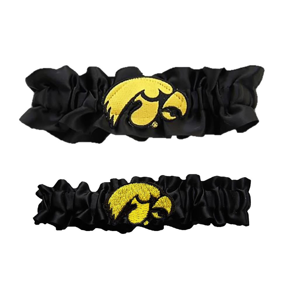 Iowa Hawkeyes NCAA Garter Set One to Keep One to Throw (Black-Black)