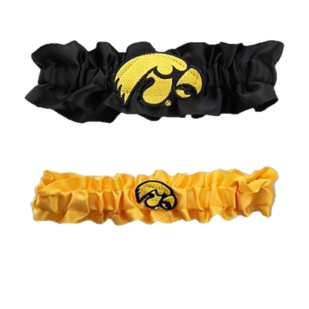 Iowa Hawkeyes NCAA Garter Set One to Keep One to Throw (Black-Yellow)