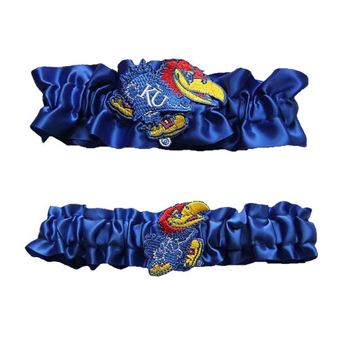 Kansas Jayhawks NCAA Garter Set One to Keep One to Throw (Royal Blue-Royal Blue)