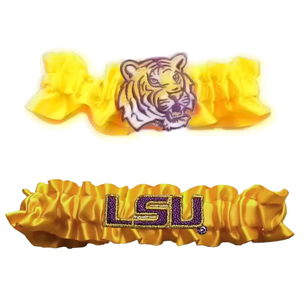 LSU Tigers NCAA Garter Set One to Keep One to Throw (Yellow-Yellow)