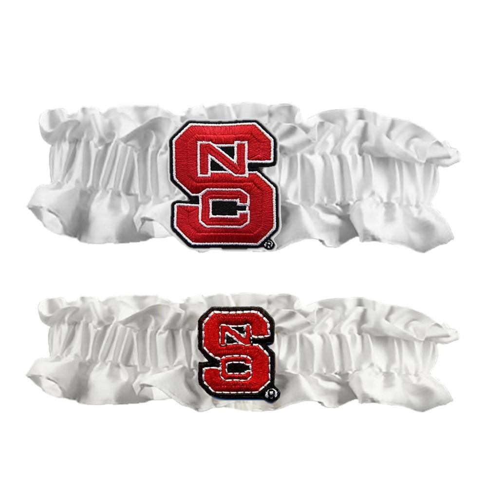 North Carolina State Wolfpack NCAA Garter Set One to Keep One to Throw (White-White)