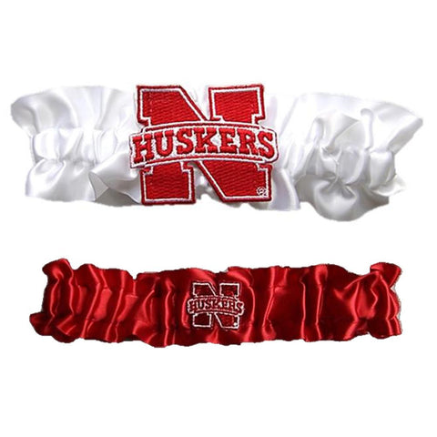 Nebraska Cornhuskers NCAA Garter Set One to Keep One to Throw (White-Red)