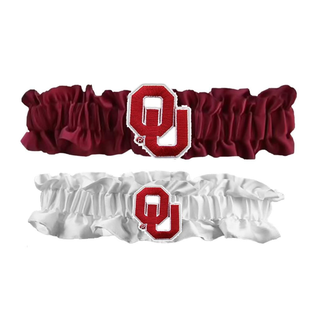 Oklahoma Sooners NCAA Garter Set One to Keep One to Throw (Maroon-White)