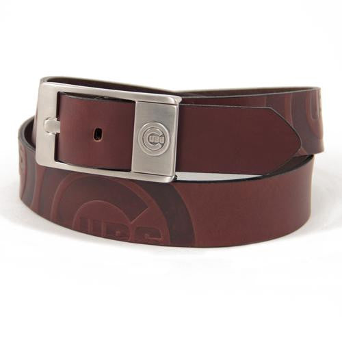 Chicago Cubs MLB Men's Embossed Leather Belt