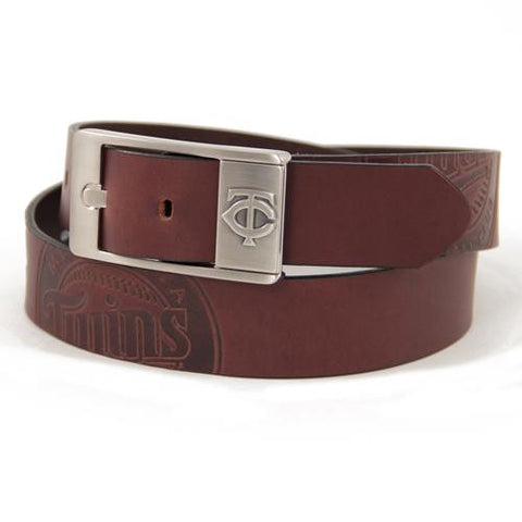 Minnesota Twins MLB Men's Embossed Leather Belt