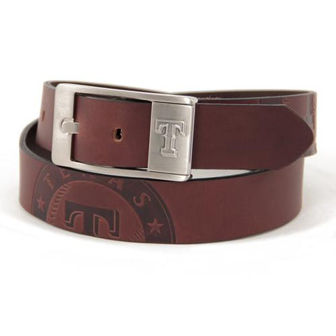 Texas Rangers MLB Men's Embossed Leather Belt