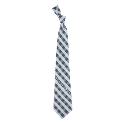 Michigan State Spartans NCAA Check Poly Necktie