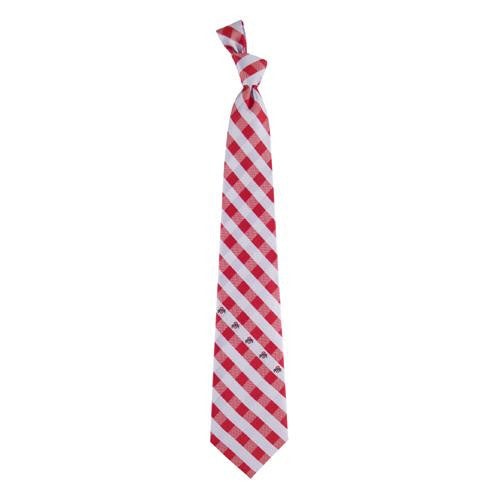 Ohio State Buckeyes NCAA Check Poly Necktie