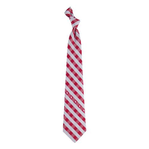 Oklahoma Sooners NCAA Check Poly Necktie