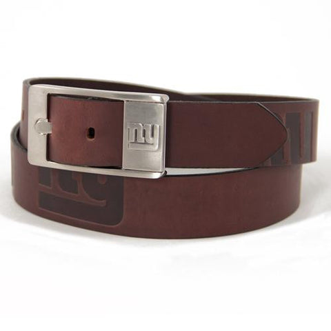 New York Giants NFL Men's Embossed Leather Belt