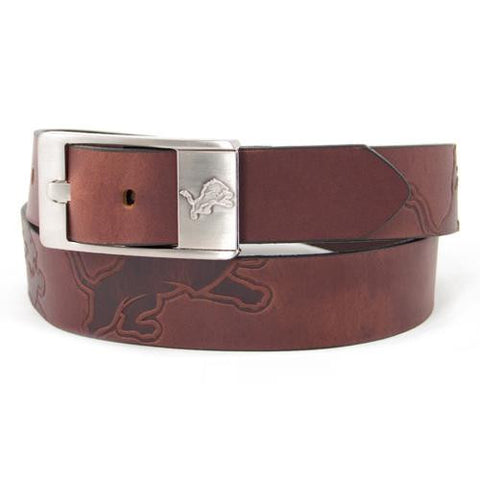 Detroit Lions NFL Men's Embossed Leather Belt