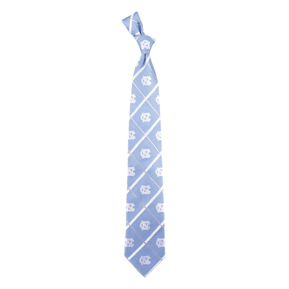 North Carolina Tar Heels NCAA Silver Line Woven Silk Mens Tie