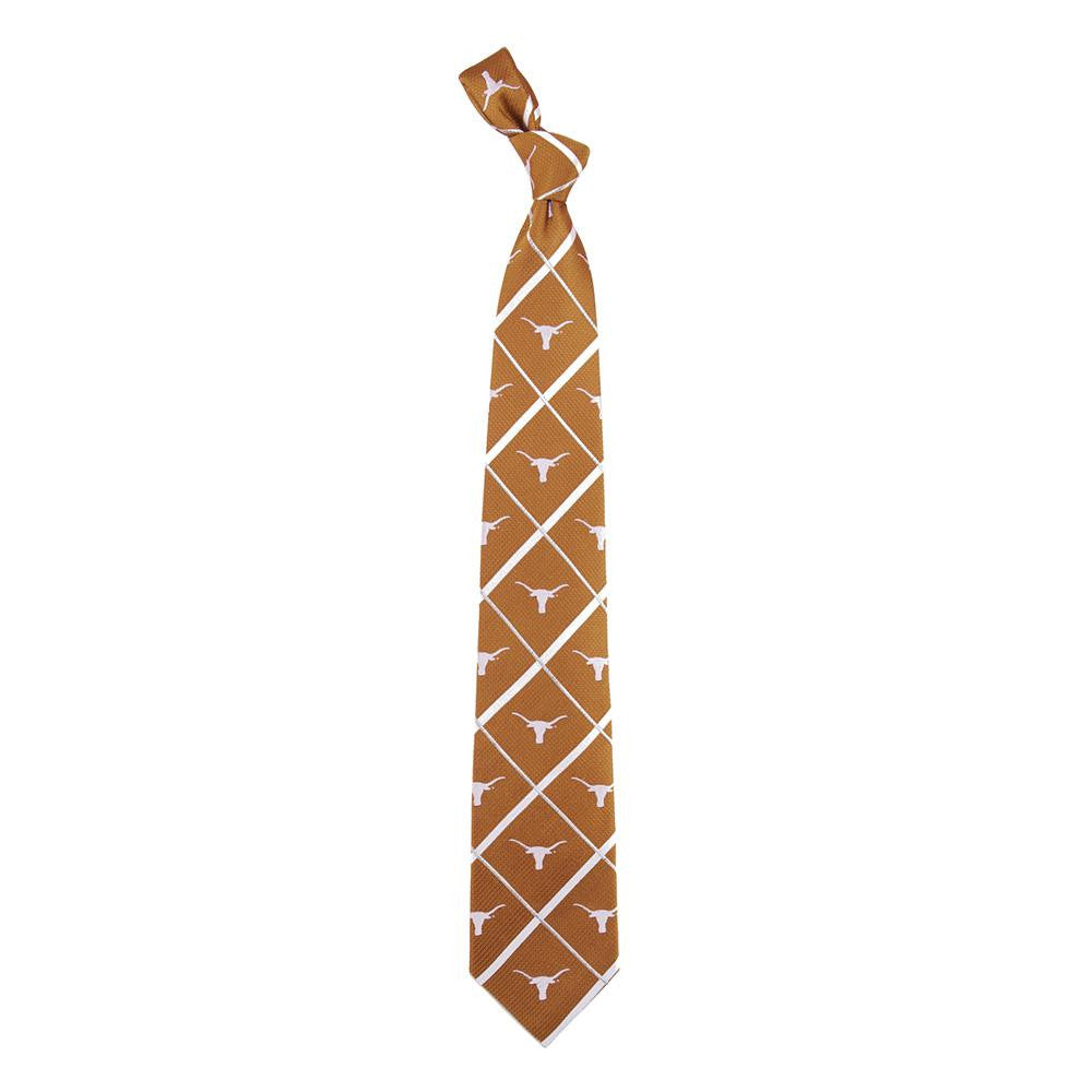 Texas Longhorns NCAA Silver Line Woven Silk Mens Tie