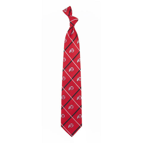 Utah Utes NCAA Silver Line Woven Silk Mens Tie