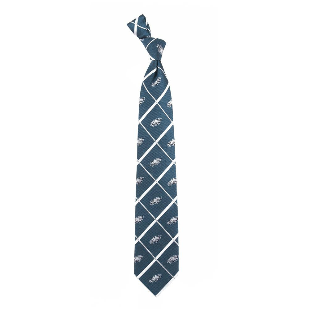 Philadelphia Eagles NFL Silver Line Woven Silk Mens Tie