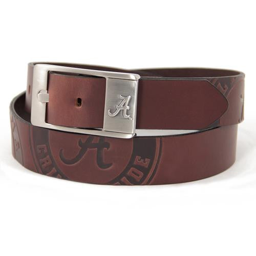 Alabama Crimson Tide NCAA Men's Embossed Leather Belt (Size 32)